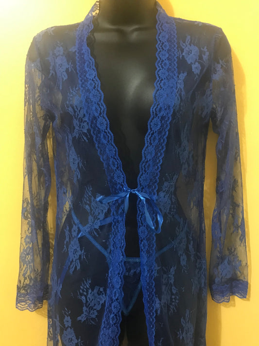 Lace Robe and Thong